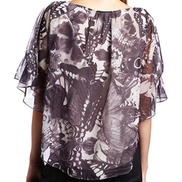 🦋 Ted Baker London, Capra Butterfly Batwing Ruffled Blouse - Picture 8 of 16